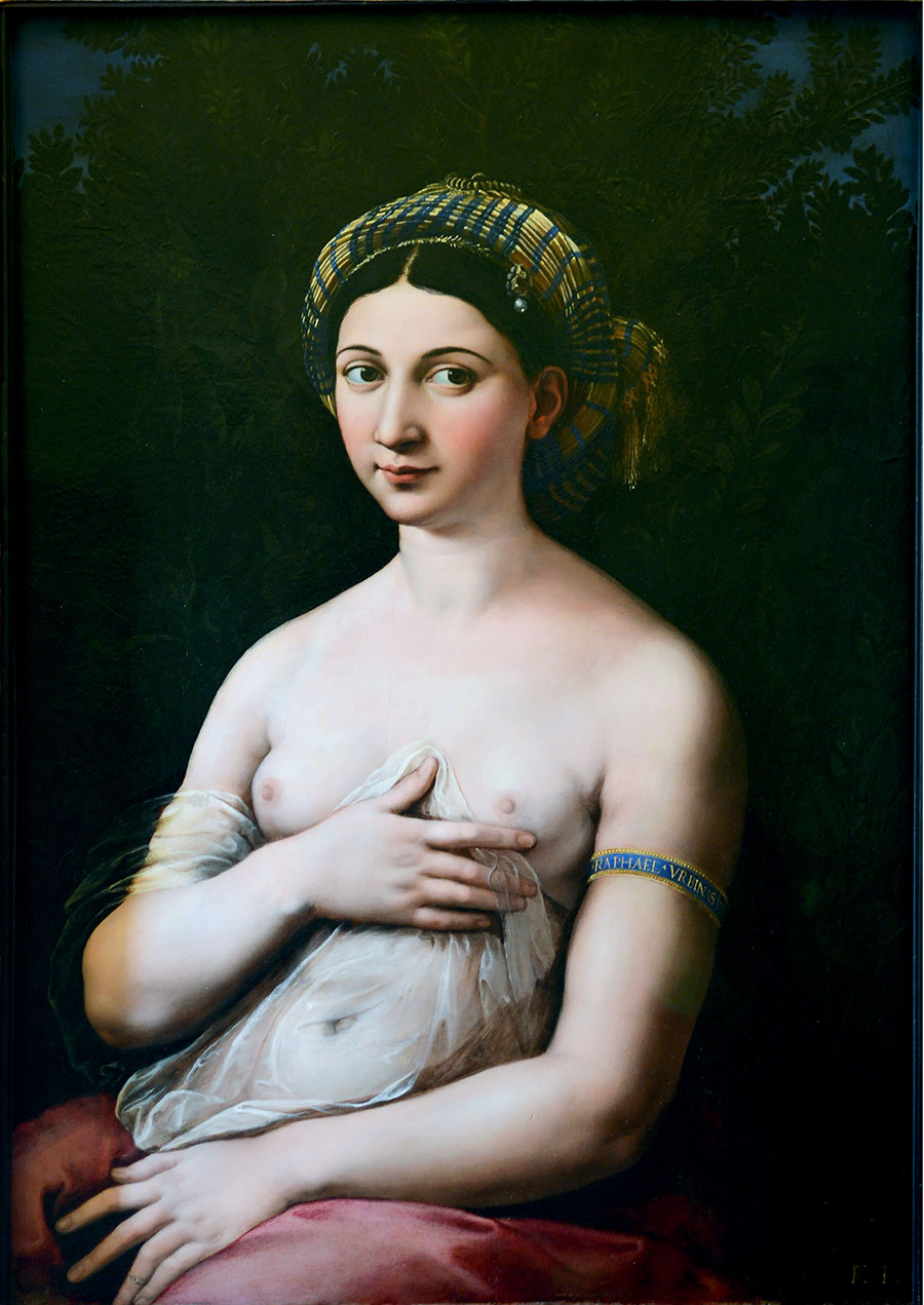 Rafael Sanzio - Retrato de mujer joven (La Fornarina) 