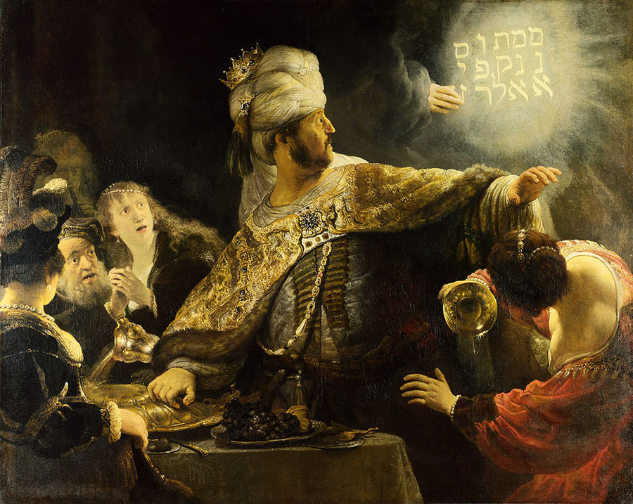 Rembrandt - El festín de Baltasar 