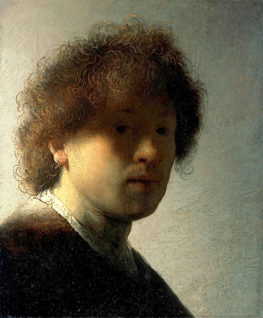 Rembrandt - Autorretrato con el pelo enmarañado 