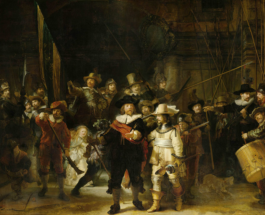 Rembrandt - La ronda de noche (La compañía del capitán Frans Banning Cocq) 