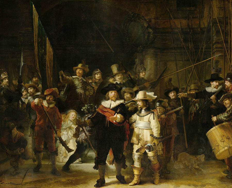 Rembrandt - La ronda de noche (La compañía del capitán Frans Banning Cocq) 