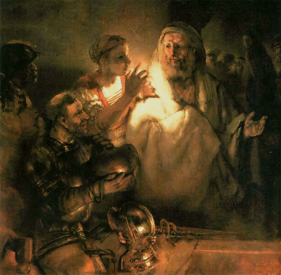 Rembrandt - La negación de san Pedro 
