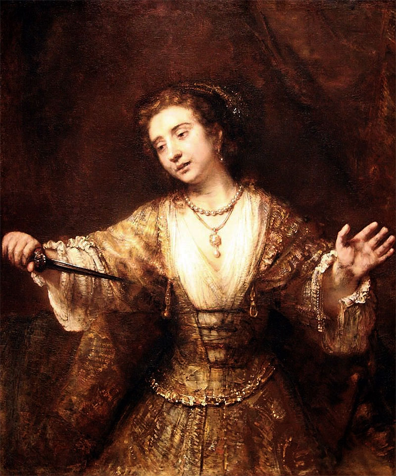 Rembrandt - El suicidio de Lucrecia 