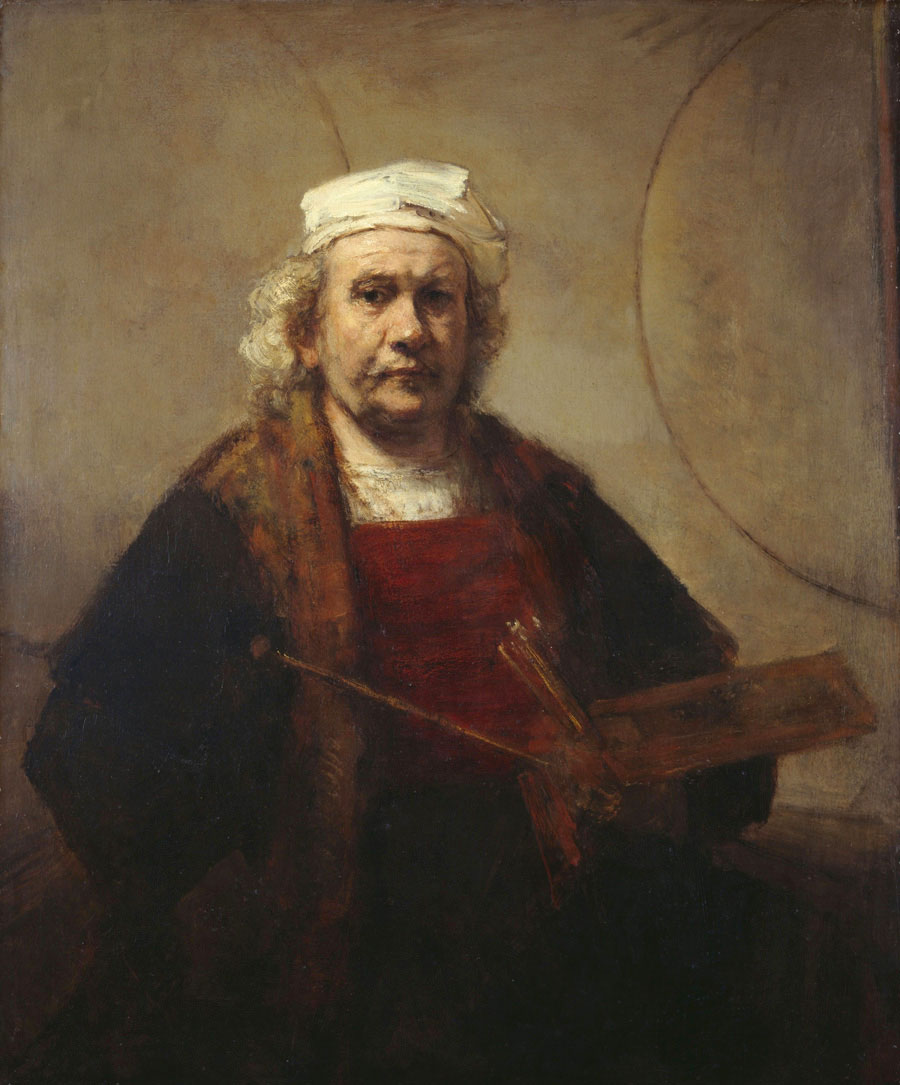 Rembrandt - Autorretrato con paleta y pinceles 
