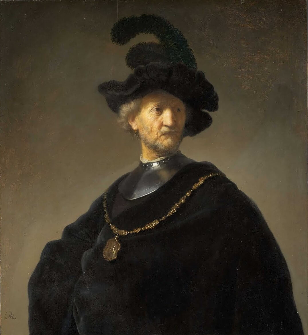 Viejo con cadena de oro – Rembrandt Harmenszoon van Rijn, 1631, Barroco holandés