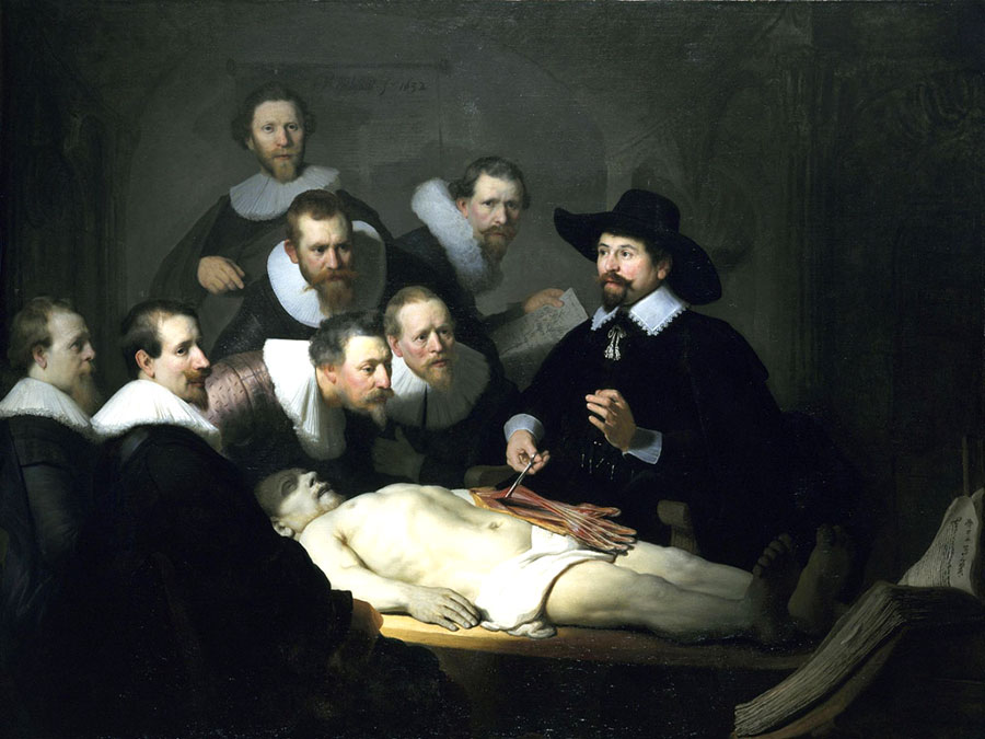 Rembrandt - La lección de anatomía del doctor Tulp 