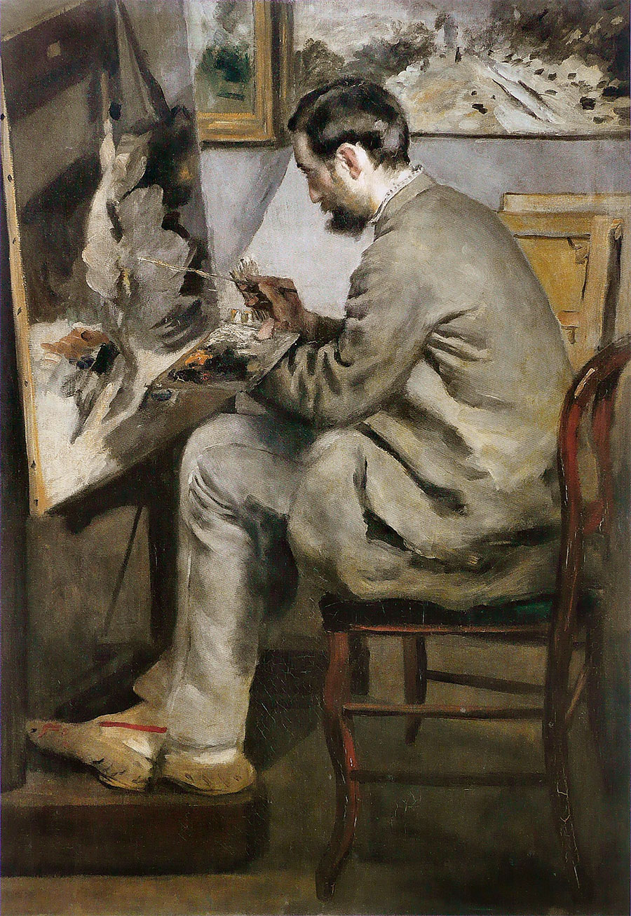 Pierre-Auguste Renoir - Retrato de Bazille 