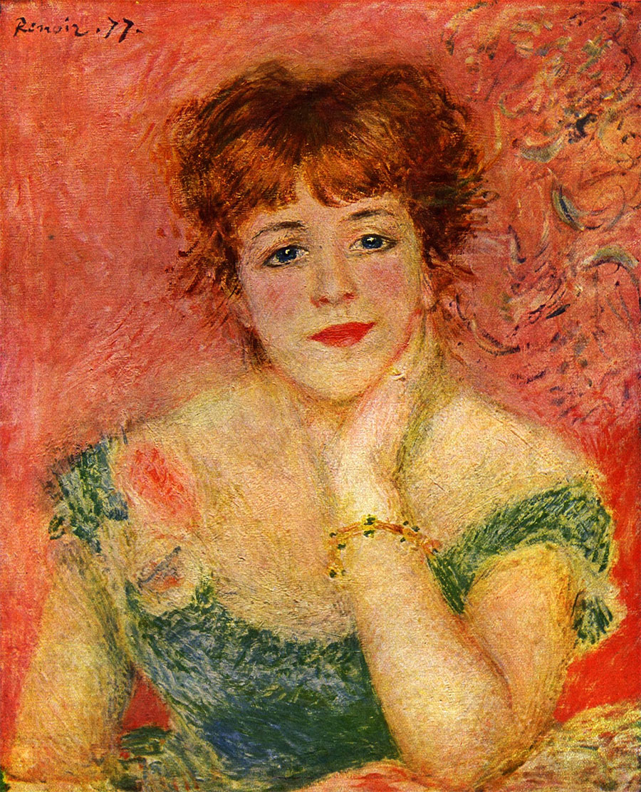 Pierre-Auguste Renoir - Jeanne Samary con vestido escotado 