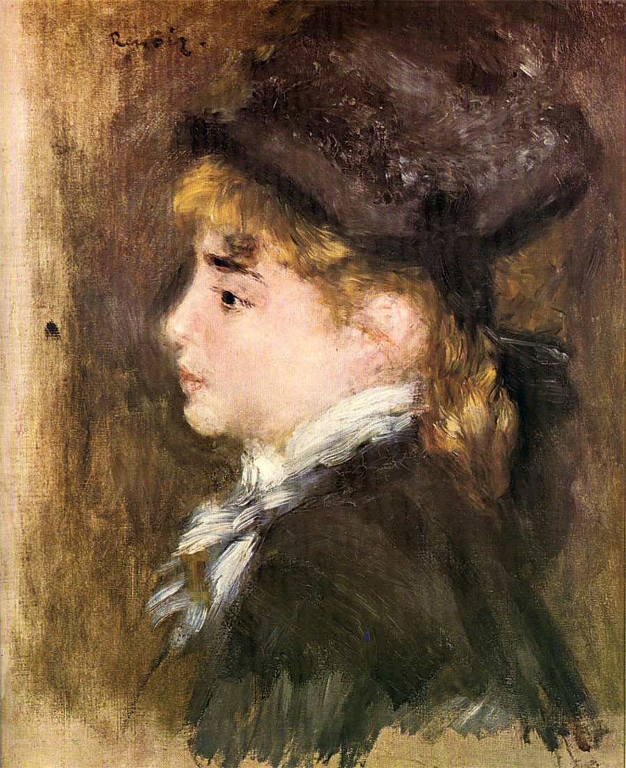 Pierre-Auguste Renoir - Cabeza de mujer de perfil 