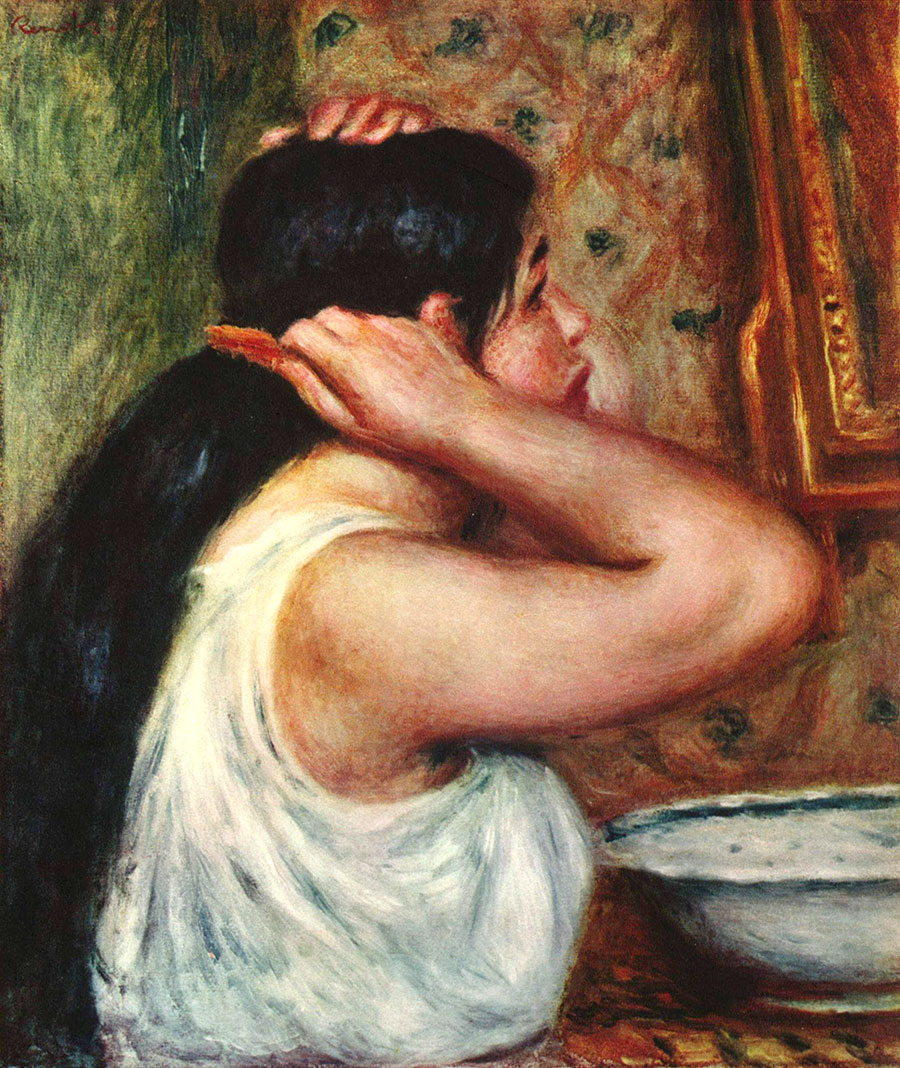 Pierre-Auguste Renoir - La toilette (Mujer peinándose) 