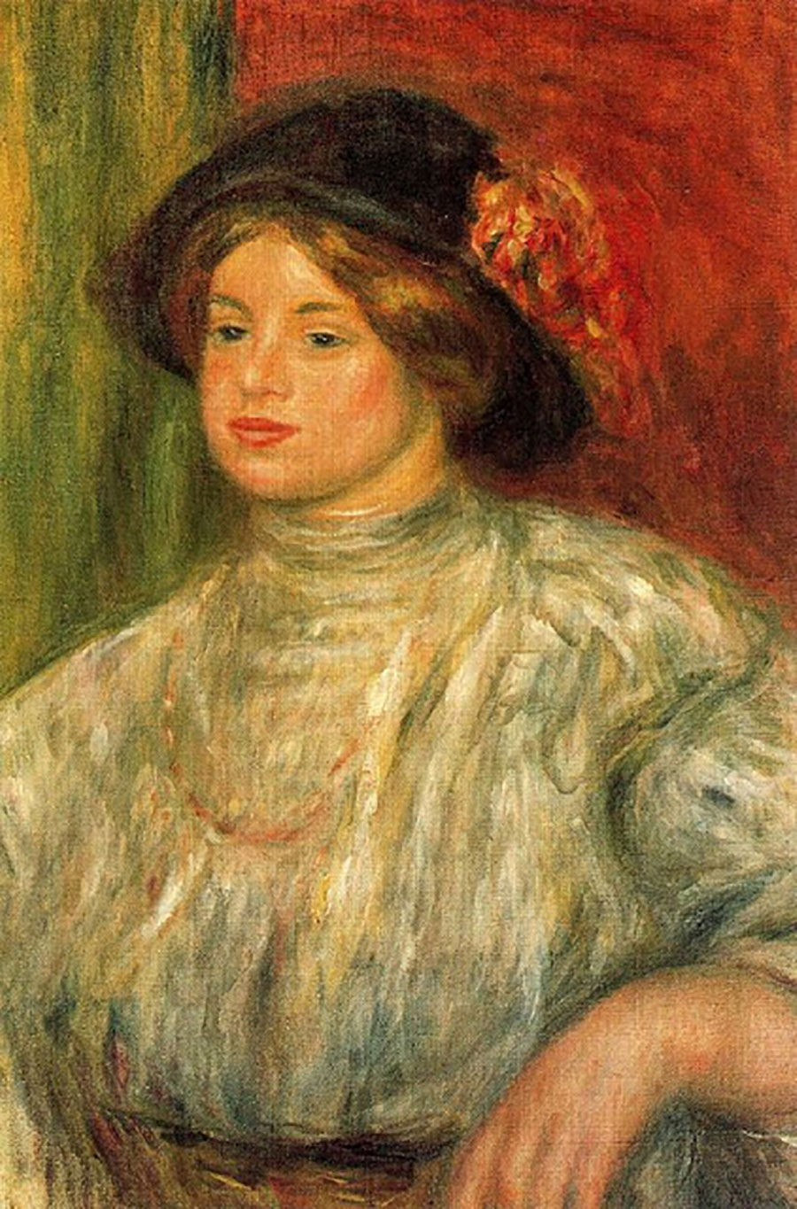 Pierre-Auguste Renoir - Gabrielle con cabello largo 