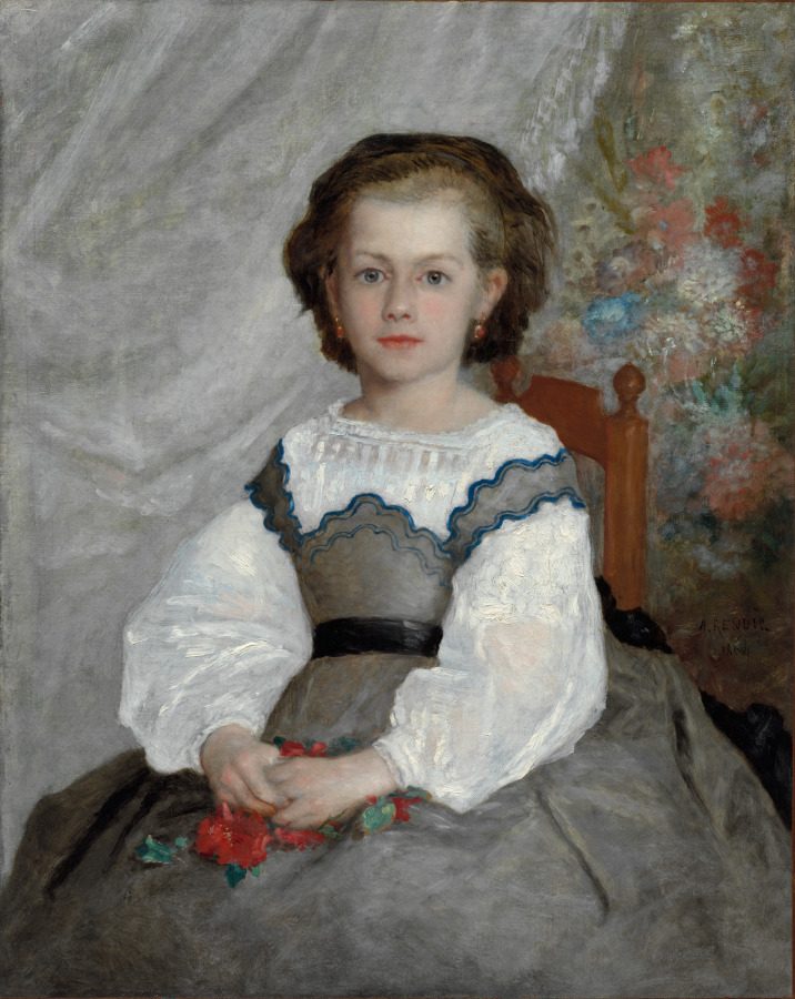Retrato de Romaine Lacaux – Pierre-Auguste Renoir, 1864, Impresionismo