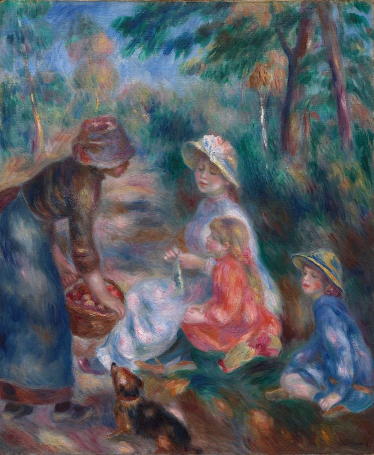 La vendedora de manzanas – Pierre-Auguste Renoir, hacia 1890, Impresionismo