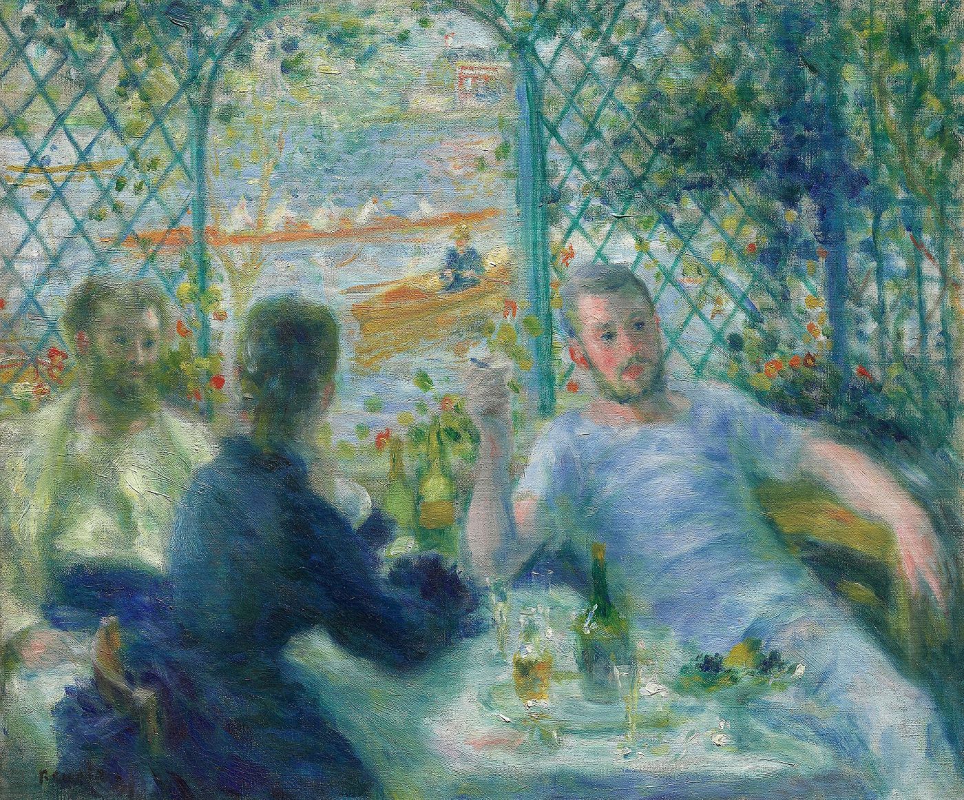 Almuerzo en el restaurante Fournaise – Pierre-Auguste Renoir, 1875, Impresionismo