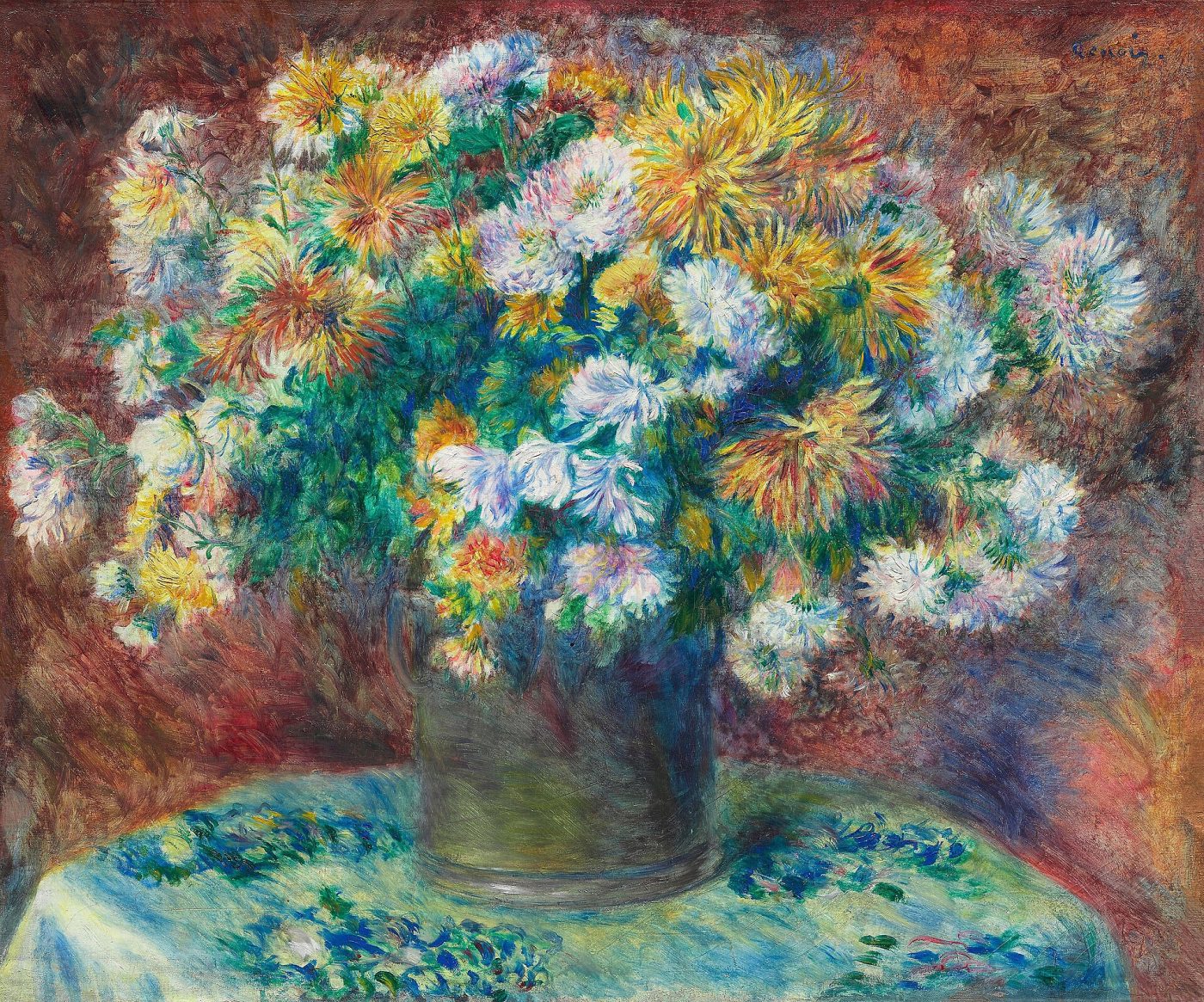 crisantemos – Pierre-Auguste Renoir, 1881-82, Impresionismo