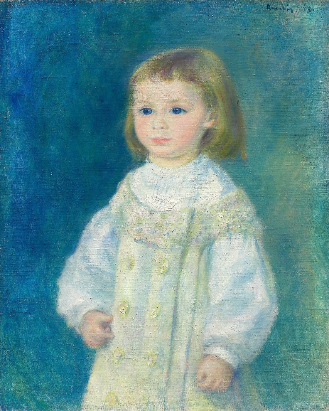 Lucie Berard (Niña de blanco) – Pierre-Auguste Renoir, 1883, Impresionismo