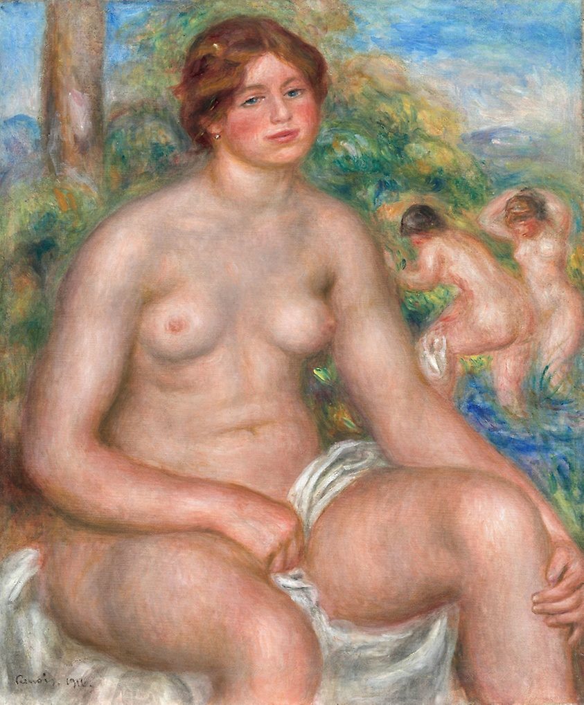 Bañista sentada – Pierre-Auguste Renoir, 1914, Impresionismo
