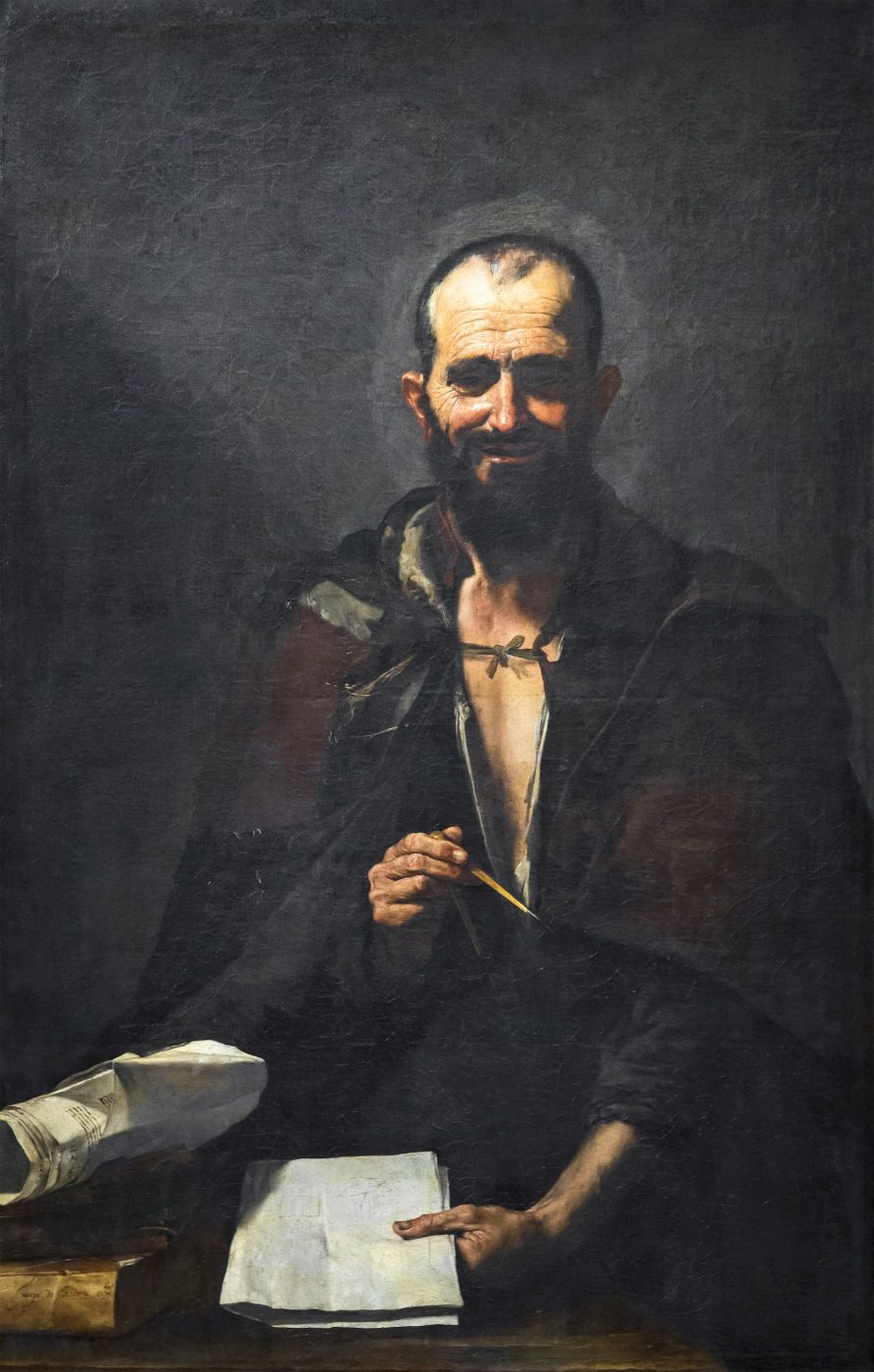 Filósofo sonriente (¿Demócrito?) – José de Ribera, 1630, Barroco