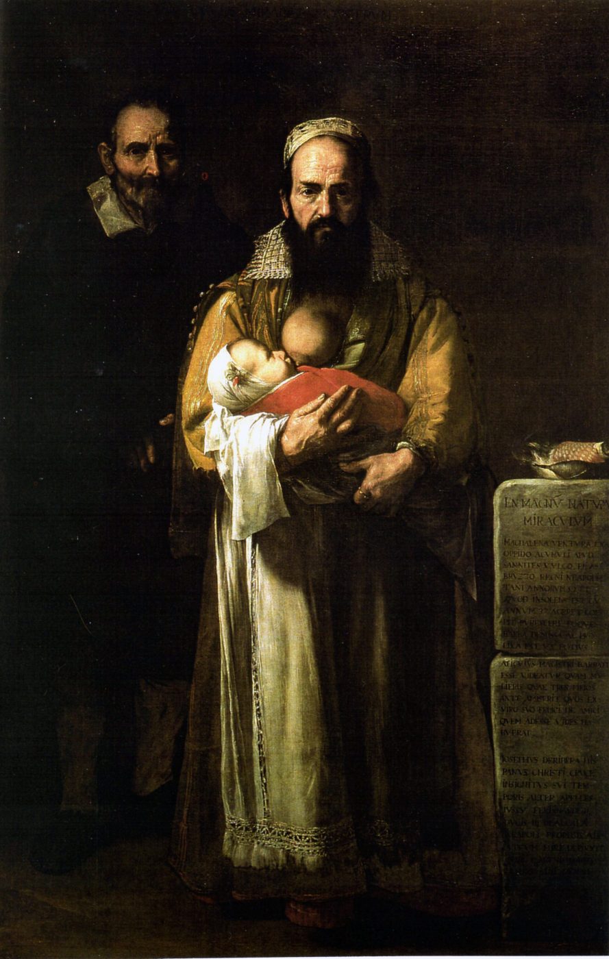 La mujer barbuda (Maddalena Venturi con su marido) – José de Ribera, 1631, Barroco