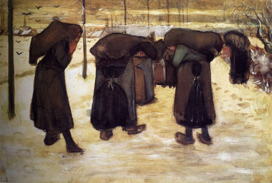 Vincent van Gogh - Mujeres con sacos de carbón 