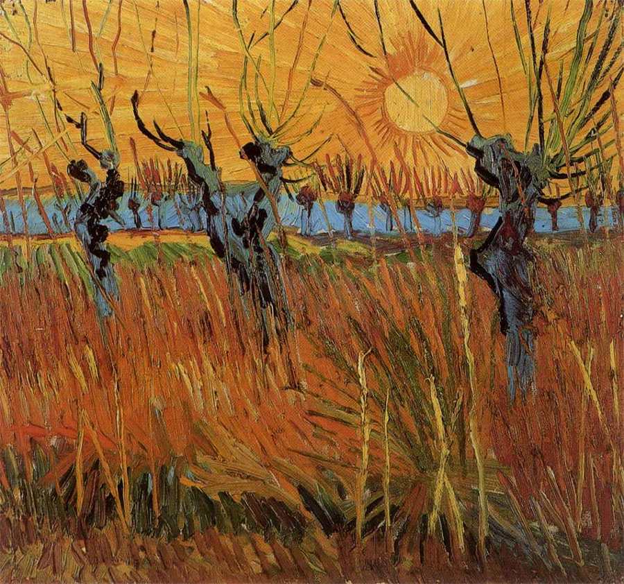 Vincent van Gogh - Sauces a la puesta de sol 