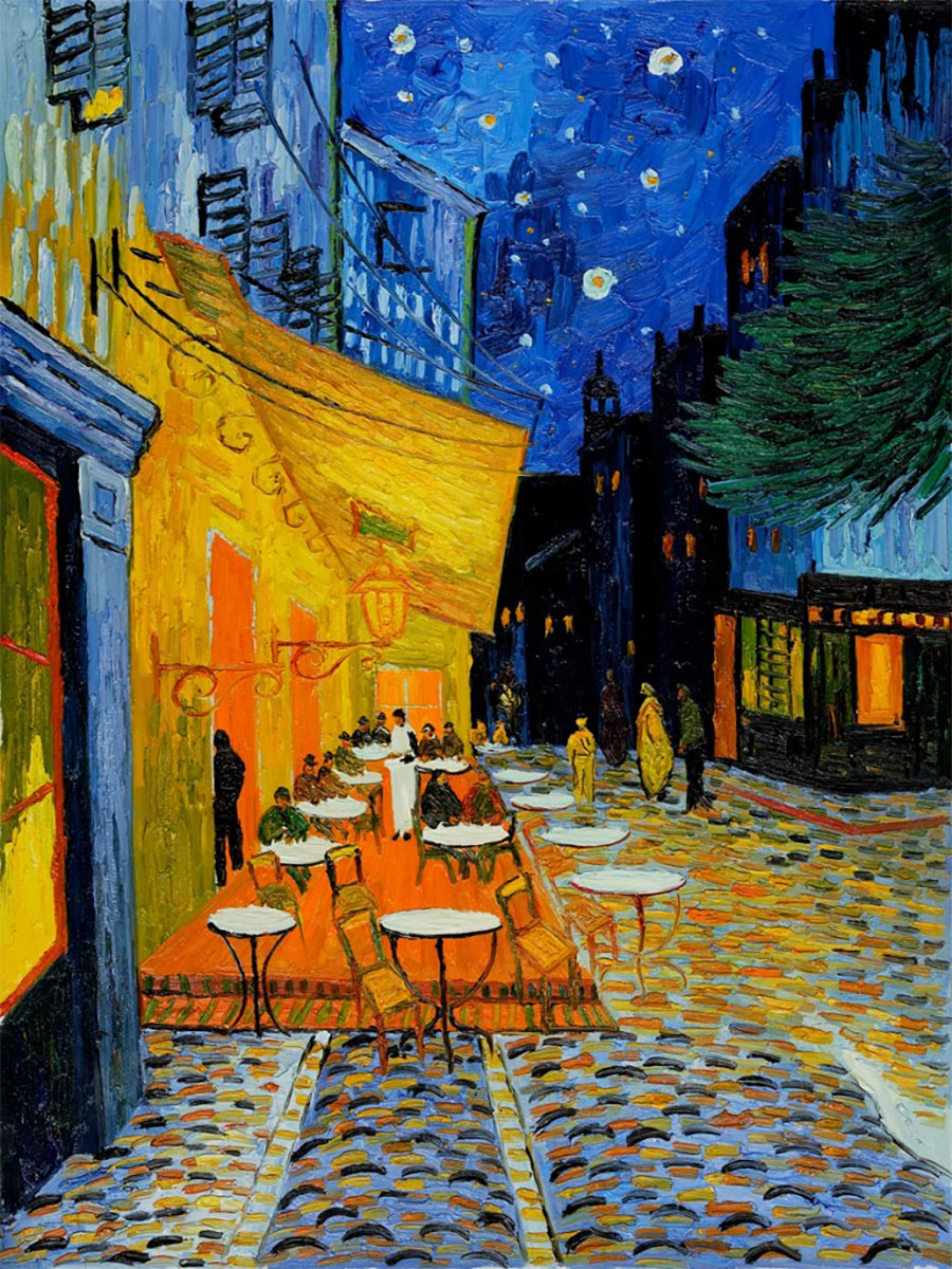 Vincent van Gogh - La terraza del café por la noche, Place du Forum, Arles 