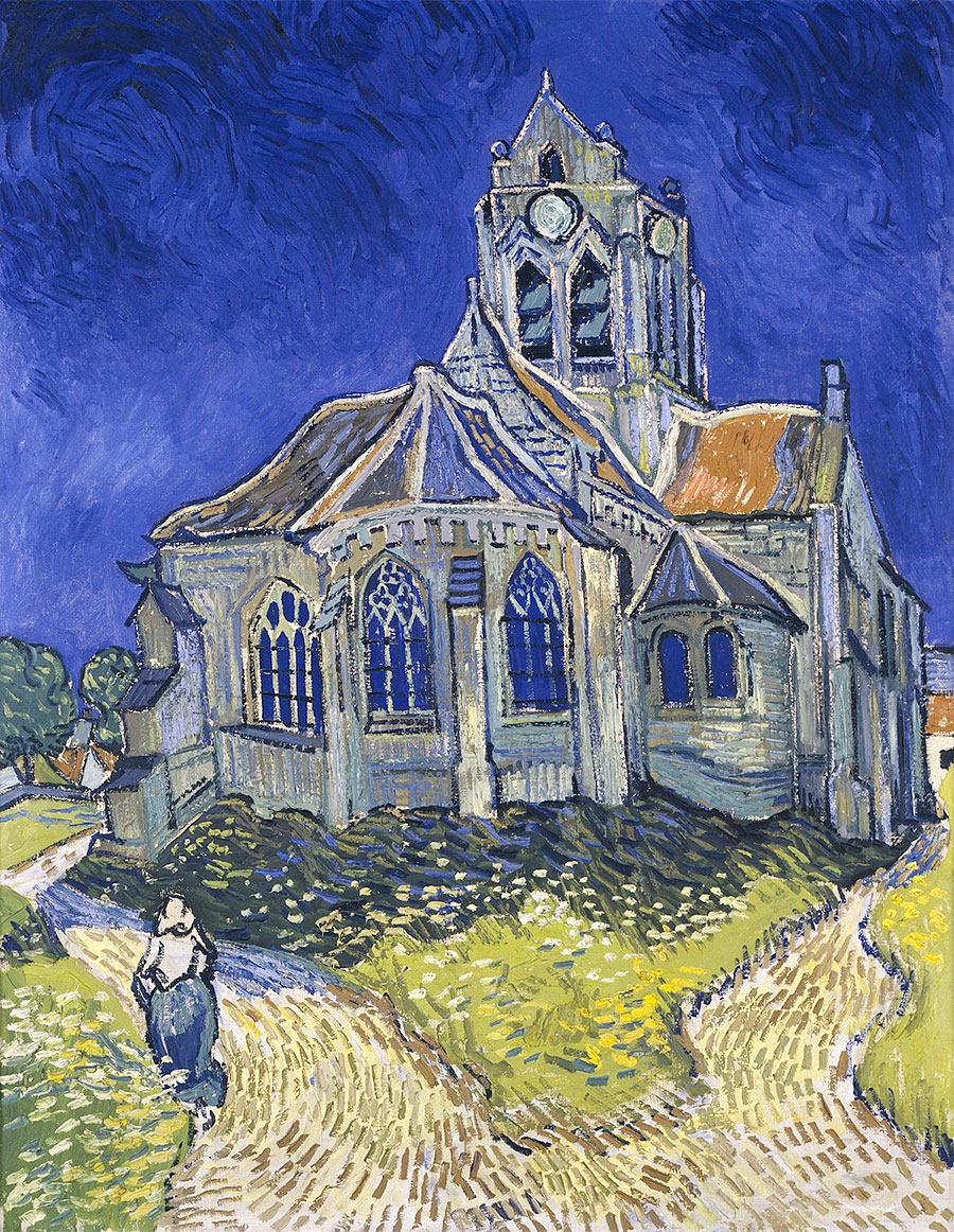 Vincent van Gogh - La iglesia de Auvers 