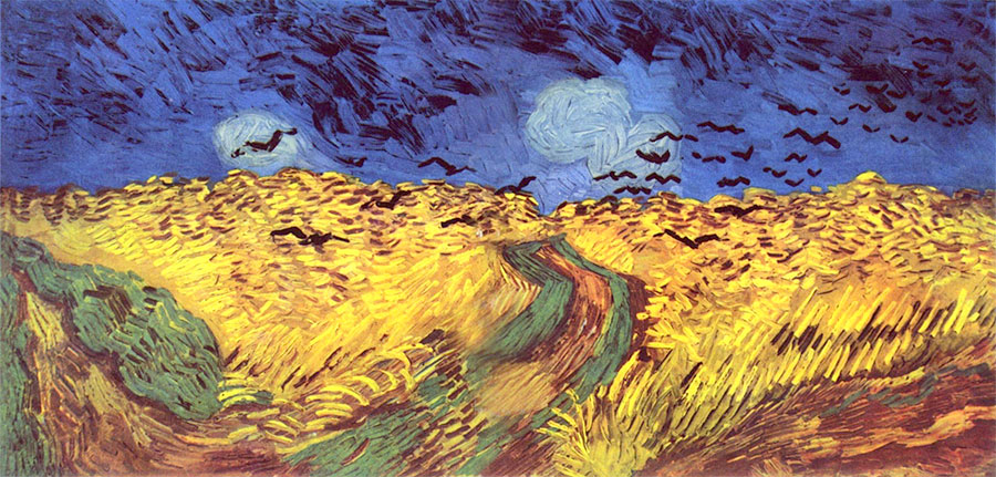 Vincent van Gogh - Campo de grano con cuervos 