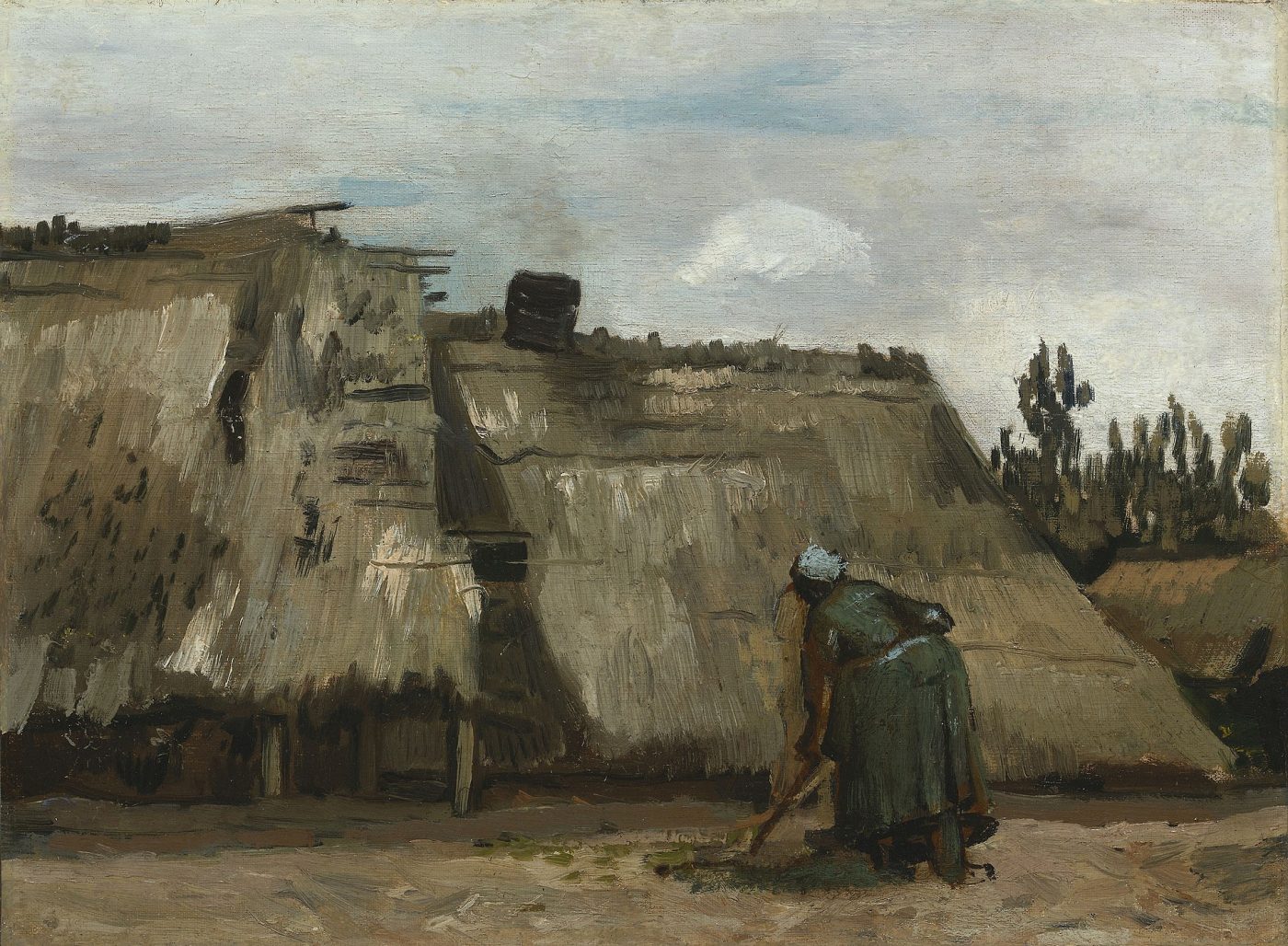 Vincent van Gogh - Mujer campesina cavando frente a su cabaña