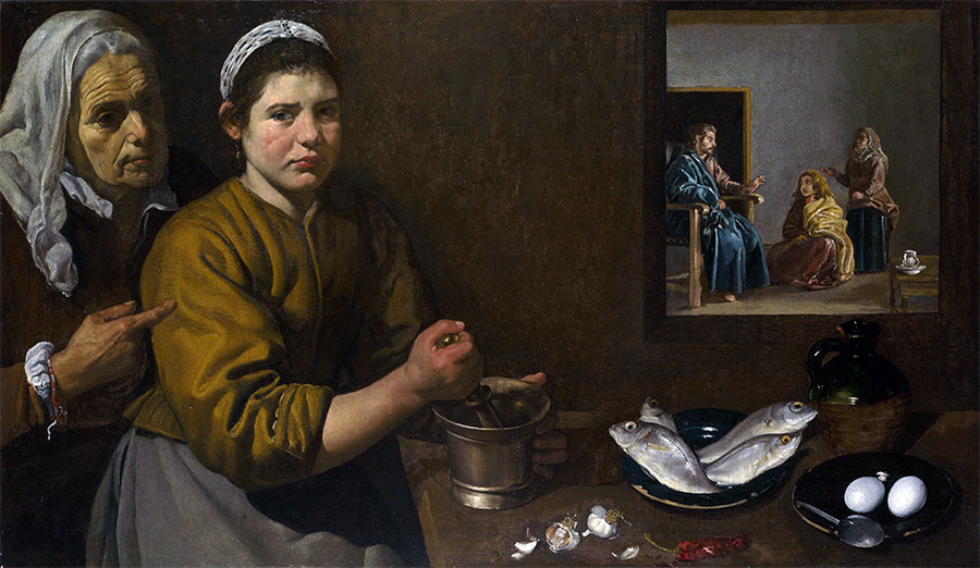 Diego Velázquez - Cristo en casa de Marta 